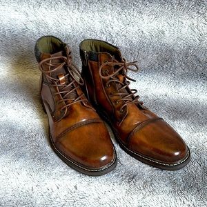 ✨ (New) Ashford Hayes “Monroe” Brown Leather Zip-Up Boots - US Men’s Size 12 ✨